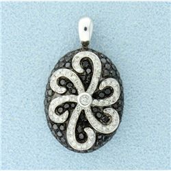 1 ct TW Black & White Diamond Pendant