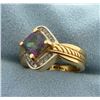 Image 2 : Mystic Topaz and Diamond Ring