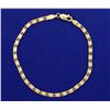 Image 1 : Italian Made White and Yellow Gold Bracelet