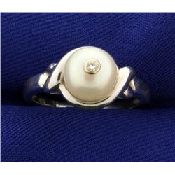 Pearl and Diamond Ring