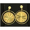 Image 1 : Round Star Design Dangle Earrings