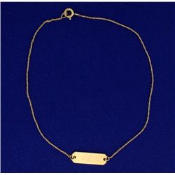 10 1/4 Inch "K" Anklet