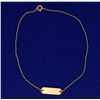 Image 1 : 10 1/4 Inch "K" Anklet