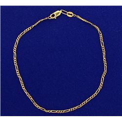 9 1/2 Inch Figaro Style Bracelet