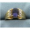 Image 1 : 1.5ct Natural Tanzanite and Diamond Ring