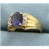 Image 2 : 1.5ct Natural Tanzanite and Diamond Ring