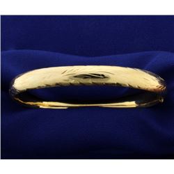 Engraved Bangle Bracelet