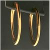 Image 2 : Rose Gold Oval Hoop Earrings