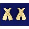 Image 3 : X Style Large Gold Earrings