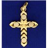 Image 1 : 14k Gold Unique Flexible Cross Pendant