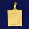 Image 2 : Hand Etched Virgin Mary Pendant n 18k Gold