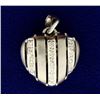 Image 1 : Diamond Striped Heart Pendant