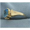 Image 2 : Swiss Blue Topaz and Diamond Ring