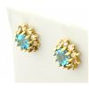 Image 2 : Blue Topaz and Diamond Earrings