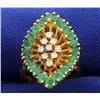 Image 1 : Emerald and Diamond Ring