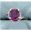 Image 1 : Pink Topaz and CZ Ring