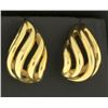 Image 1 : Designer Tear Shaped 14k Gold Earrings