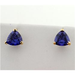 2ct TW Natural Tanzanite Stud Earrings