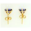 Image 2 : 2ct TW Natural Tanzanite Stud Earrings