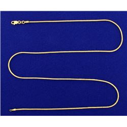 Italian Made 20 1/2 Inch Snake Link Neck Chain in 14k Gold