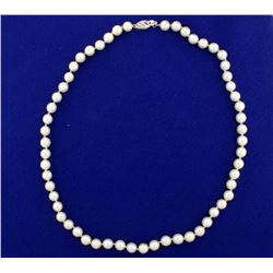 Akoya Pearl Necklace with 14k Gold Clasp