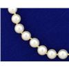 Image 2 : Akoya Pearl Necklace with 14k Gold Clasp