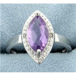 1.6ct Marquise Amethyst Statement Ring