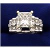 Image 1 : Over 4ct TW Princess Diamond Engagement Ring