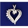Image 1 : 1/3 ct TW Diamond Heart Pendant