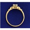 Image 3 : Diamond Heart Promise Ring in 14k Gold