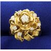 Image 1 : 2/3 ct TW Custom Made Ribbon Design Diamond Ring