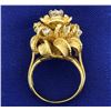 Image 3 : 2/3 ct TW Custom Made Ribbon Design Diamond Ring