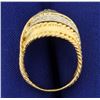 Image 3 : Custom Designed Unique Wrap Around Design Diamond Ring