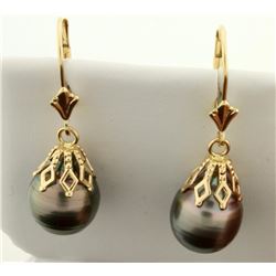 Dangle Black Pearl Earrings