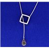 Image 1 : Citrine Lariat Diamond Necklace