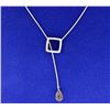 Image 2 : Citrine Lariat Diamond Necklace