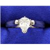 Image 1 : 0.70 Ct Pear Diamond Solitaire ring