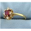 Image 2 : Natural Ruby and Diamond Ring