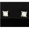 Image 1 : Diamond Stud Earrings in Sterling Silver