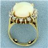 Image 3 : Large Opal & Diamond Ring
