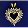 Image 1 : 1/2ct TW Diamond Heart Pendant