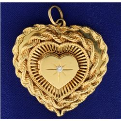 Heart Locket Diamond Pendant