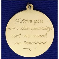 I Love You More Than Yesterday Pendant