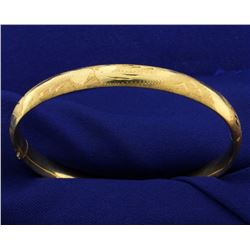 Engraved Bangle Bracelet