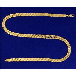 Italian Made 18 Inch 6 Strand Woven Neck Chain