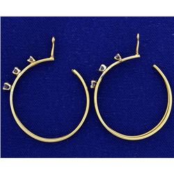 Diamond Drop Hoop Stud Earring Enhancers