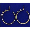 Image 1 : Diamond Drop Hoop Stud Earring Enhancers