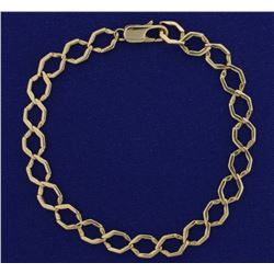 8 Inch Hexagon Curb Link Bracelet