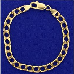 7 1/2 Inch Square Curb Link Bracelet