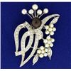 Image 1 : Vintage Pearl and Diamond Pin or Brooch